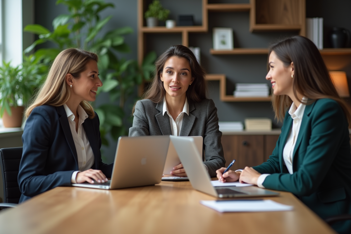 Groupe de professionnels en réunion de travail
