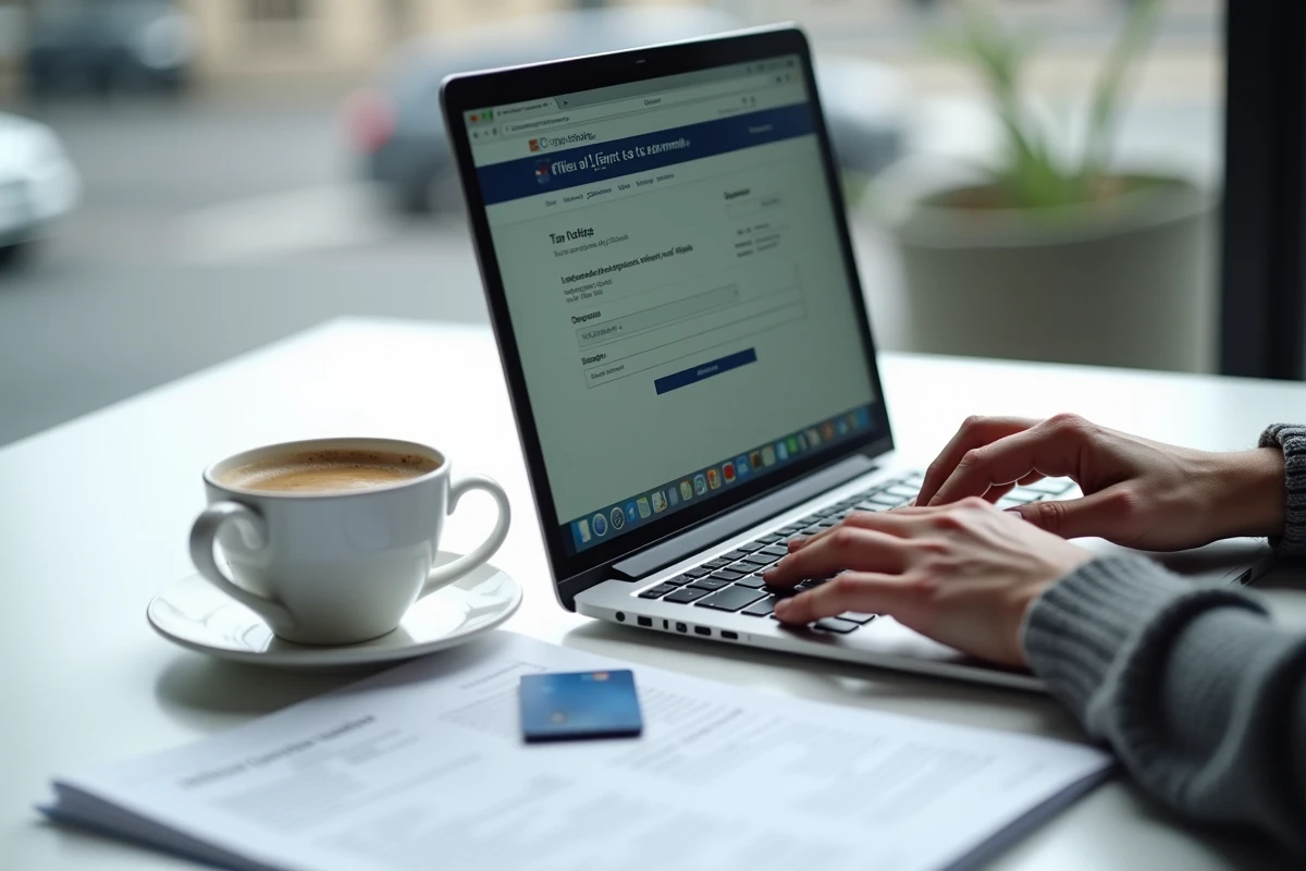 Paiement en ligne des impôts sur le site officiel des finances publiques depuis un ordinateur portable