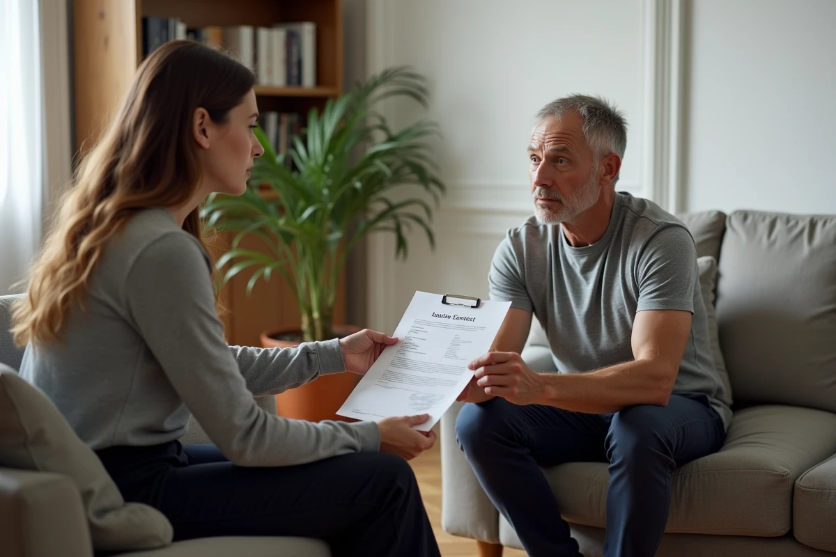 Remise d'un contrat de travail CESU entre une aide à domicile et son employeur particulier
