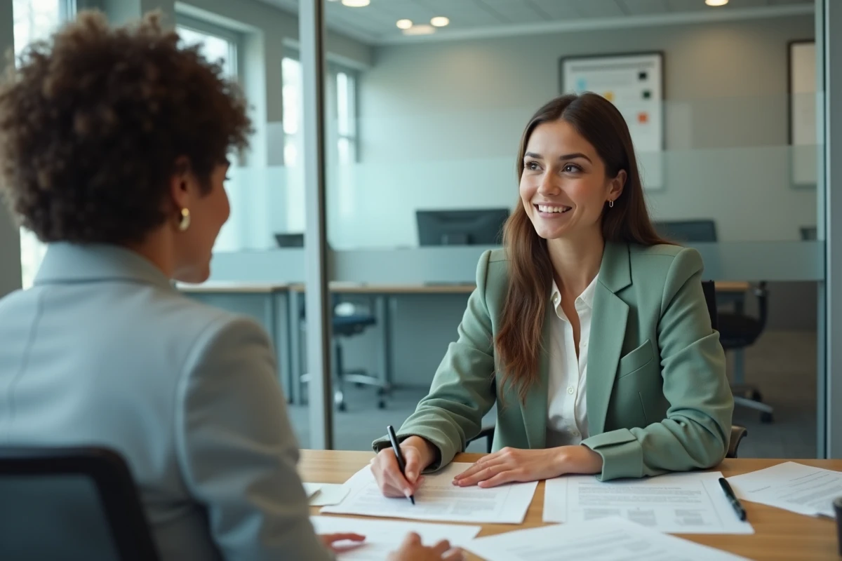 Rendez-vous entre une auto-entrepreneuse et un conseiller pour comprendre ses cotisations sociales